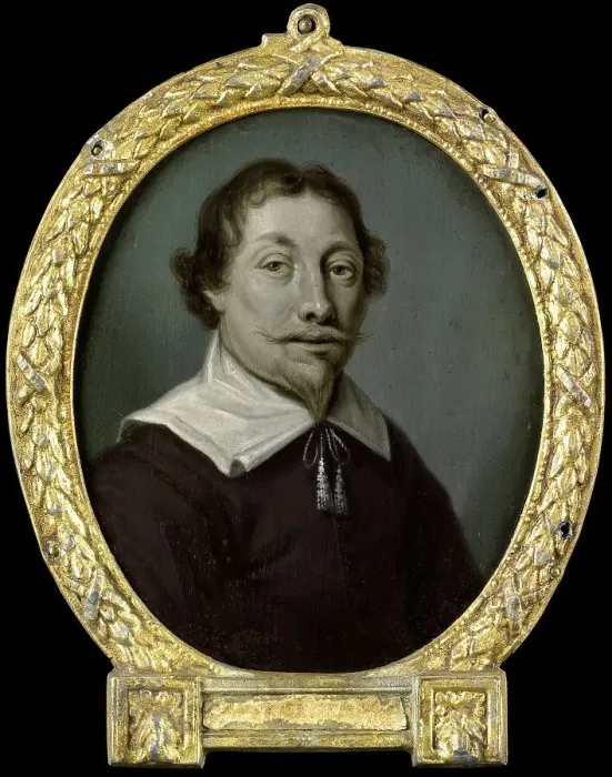Framed Print : Portrait of Jan van der Veen, Pharmacist and Poet in Deventer, 1700-1732. Creator: Arnoud van Halen Framed Print : Portrait of Jan van der Veen, Pharmacist and Poet in Deventer, 1700-1732. Creator: Arnoud van Halen
