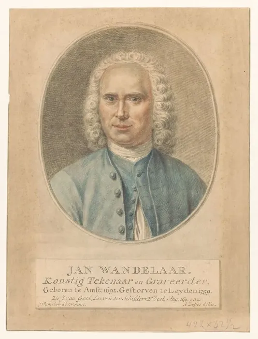 Framed Print : Portrait of Jan Wandelaar, 1759-1820. Creator: Abraham Delfos Framed Print : Portrait of Jan Wandelaar, 1759-1820. Creator: Abraham Delfos