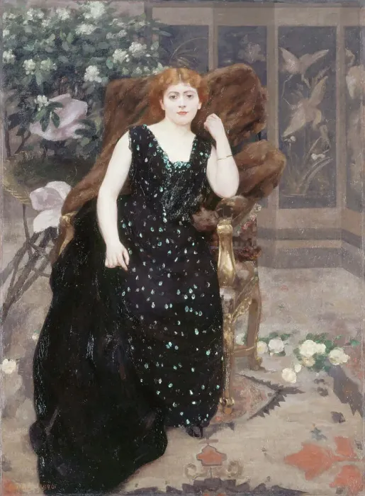 Framed Print : Portrait de Jane Hading, 1890. Creator: Alfred Philippe Roll Framed Print : Portrait de Jane Hading, 1890. Creator: Alfred Philippe Roll