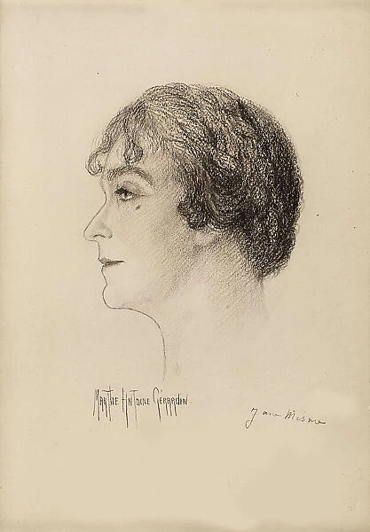 Portrait of Jane Misme (1865-1935). Creator: Gérardin, Marthe Antoine (1884-1952)