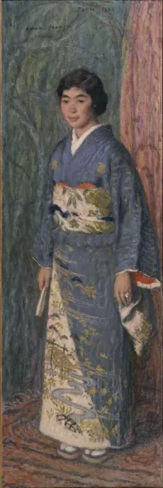 Framed Print : Portrait of a Japanese Woman (Mrs. Kuroki), 1922. Artist: Aman-Jean, Edmond Francois (1858-1936) Framed Print : Portrait of a Japanese Woman (Mrs. Kuroki), 1922. Artist: Aman-Jean, Edmond Francois (1858-1936)