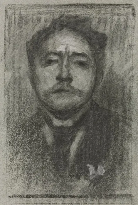 Framed Print : Portrait of Jean Ajalbert, c. 1893. Creator: Eugene Carriere (French, 1849-1906) Framed Print : Portrait of Jean Ajalbert, c. 1893. Creator: Eugene Carriere (French, 1849-1906)