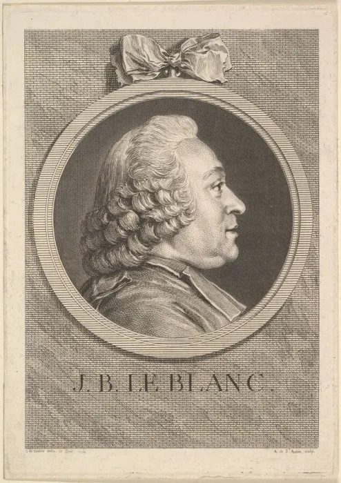 Framed Print : Portrait of Jean-Baptiste Le Blanc, 1750. Creator: Augustin de Saint-Aubin Framed Print : Portrait of Jean-Baptiste Le Blanc, 1750. Creator: Augustin de Saint-Aubin