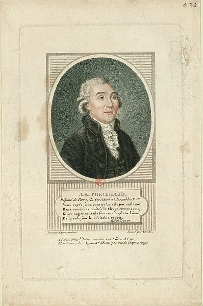 Portrait of Jean-Baptiste Treilhard (1742-1810), c. 1790. Creator: Verité