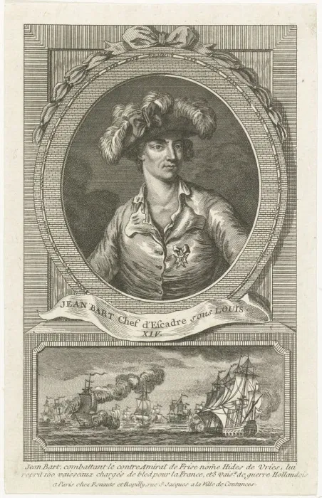 Framed Print : Portrait of Jean Bart (1650-1702), 1694. Creator: Anonymous Framed Print : Portrait of Jean Bart (1650-1702), 1694. Creator: Anonymous
