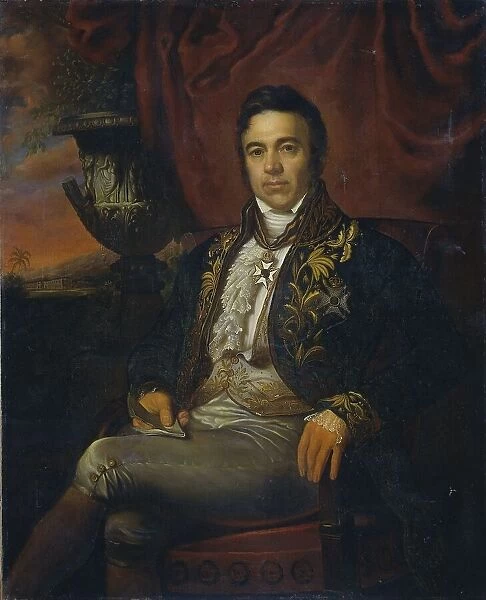 Portrait of Jean Chrétien Baud, Governor-General ad interim of the Dutch East Indies, 1835. Creator: Raden Saleh