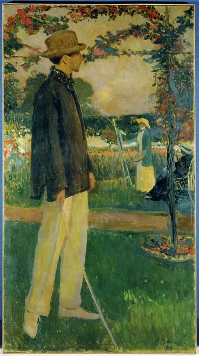 Framed Print : Portrait of Jean Cocteau (1889-1963), writer, in the Garden of Offranville, 1913. Creator: Jacques Emile Blanche