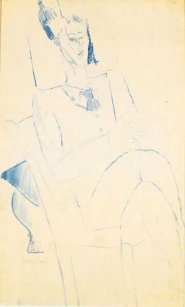 Portrait of Jean Cocteau, c. 1916. Artist: Modigliani, Amedeo (1884-1920)