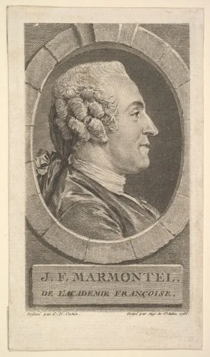 Framed Print : Portrait of Jean-Francoise Marmontel, 1765. Creator: Augustin de Saint-Aubin Framed Print : Portrait of Jean-Francoise Marmontel, 1765. Creator: Augustin de Saint-Aubin