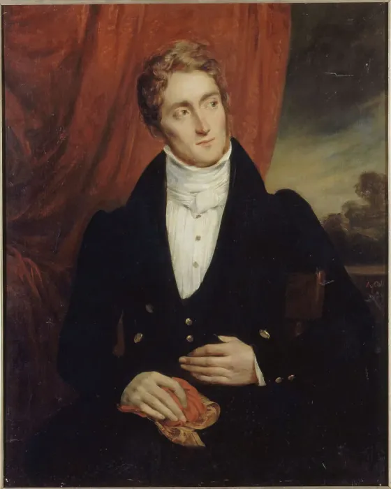 Framed Print : Portrait de Jean-Georges Farcy (1800-1830), littérateur, 1829. Creator: Alexandre-Marie Colin Framed Print : Portrait de Jean-Georges Farcy (1800-1830), littérateur, 1829. Creator: Alexandre-Marie Colin