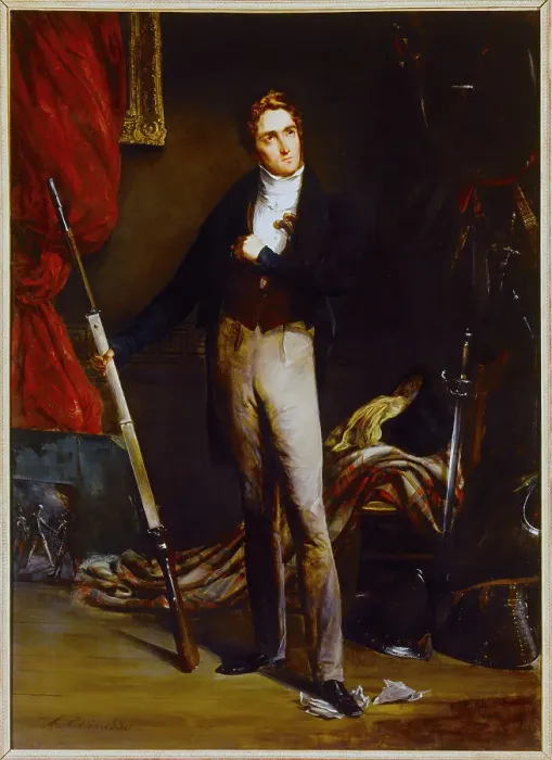 Framed Print : Portrait de Jean-Georges Farcy (1800-1830), littérateur, tué le 29 juillet 1830, lors de la... 1830 Creator: Alexandre-Marie Colin Framed Print : Portrait de Jean-Georges Farcy (1800-1830), littérateur, tué le 29 juillet 1830, lors de la... 1830 Creator: Alexandre-Marie Colin