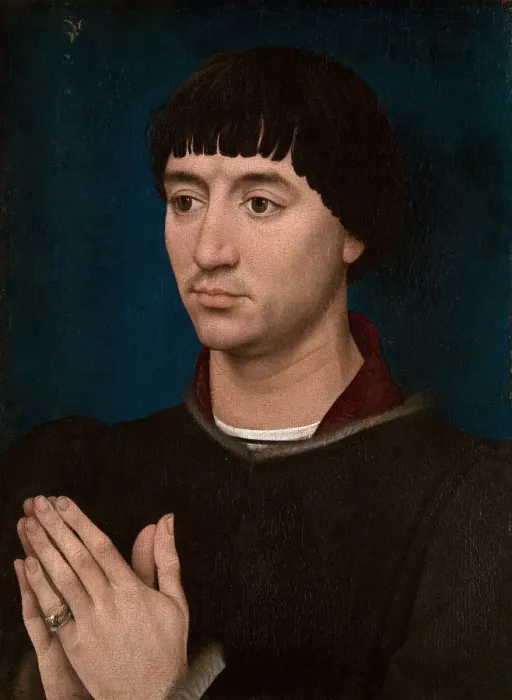Framed Print : Portrait of Jean Gros, 1460 / 64. Creators: Workshop of Rogier van der Weyden Framed Print : Portrait of Jean Gros, 1460 / 64. Creators: Workshop of Rogier van der Weyden