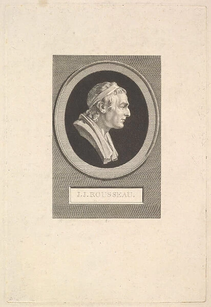 Portrait of Jean-Jacques Rousseau, 1801. Creator: Augustin de Saint-Aubin