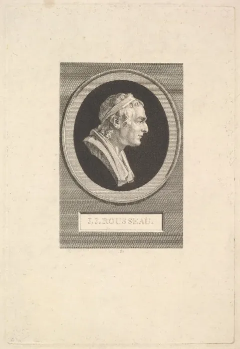 Framed Print : Portrait of Jean-Jacques Rousseau, 1801. Creator: Augustin de Saint-Aubin Framed Print : Portrait of Jean-Jacques Rousseau, 1801. Creator: Augustin de Saint-Aubin