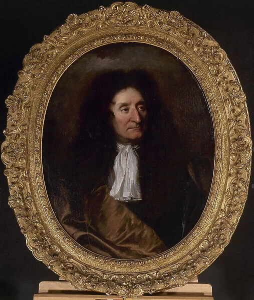 Portrait of Jean de La Fontaine (1621-1695), poet, c1680. Creator: Hyacinthe Rigaud