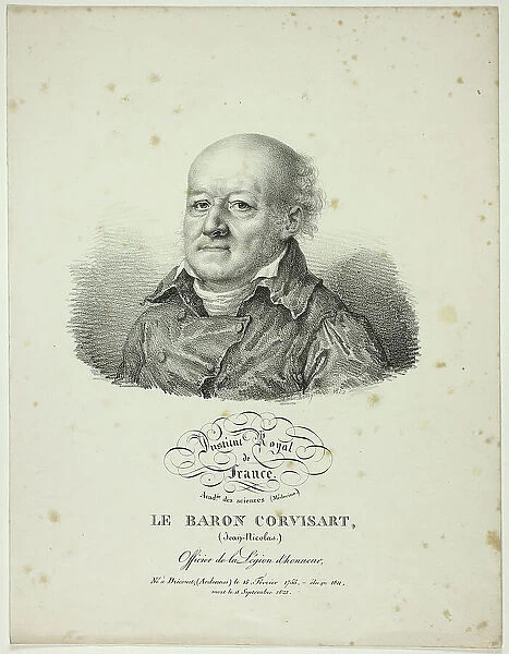 Portrait of Jean-Nicolas, Baron Corvisart, 1822. Creator: Julien Leopold Boilly