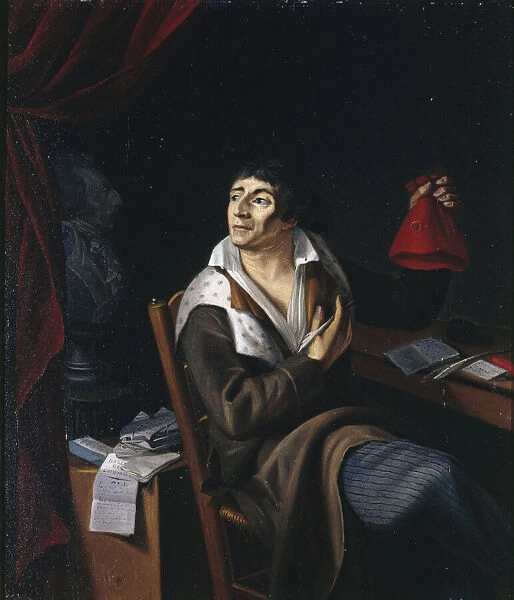 Portrait of Jean-Paul Marat (1743-1793), c. 1793. Creator: Anonymous