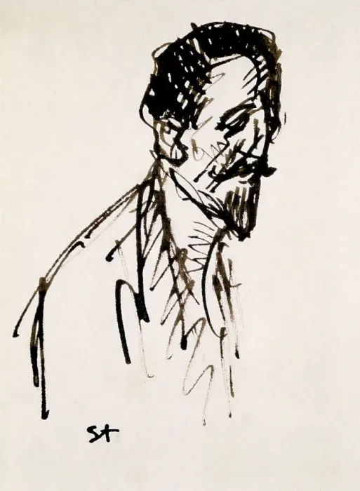 Framed Print : Portrait of Jehan Rictus, 20th Century. Artist: Theophile Alexandre Steinlen