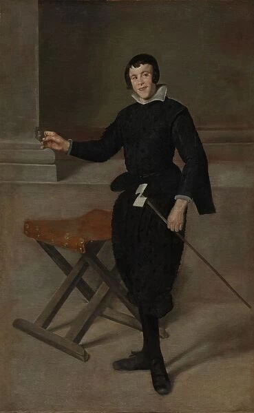 Portrait of the Jester Calabazas, c. 1631-32. Creator: Diego Velazquez (Spanish, 1599-1660)