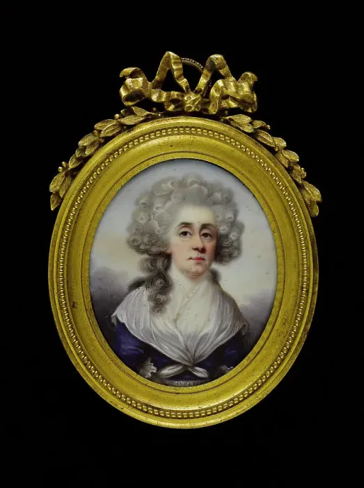 Framed Print : Portrait de jeune femme au fichu blanc. Creator: Ecole Francaise