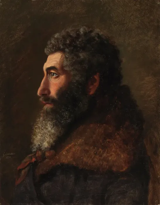 Framed Print : Portrait of a Jewish Man, 1873. Creator: Gunnar Berndtson Framed Print : Portrait of a Jewish Man, 1873. Creator: Gunnar Berndtson