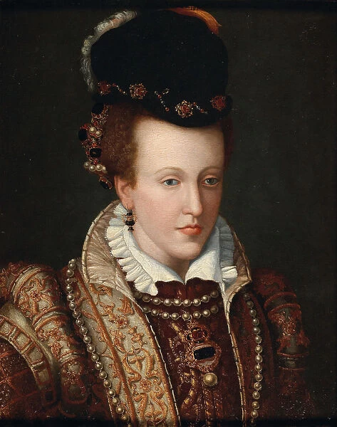Portrait of Joanna of Austria (1547-1578), Grand Duchess of Tuscany, c. 1570. Creator: Butteri