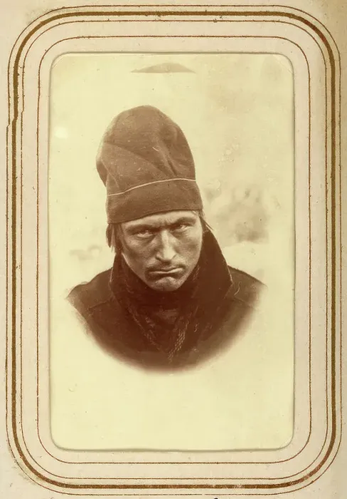 Framed Print : Portrait of Johan Anders Svensk, 25 years old, Jokkmokk, 1868. Creator: Lotten von Duben Framed Print : Portrait of Johan Anders Svensk, 25 years old, Jokkmokk, 1868. Creator: Lotten von Duben