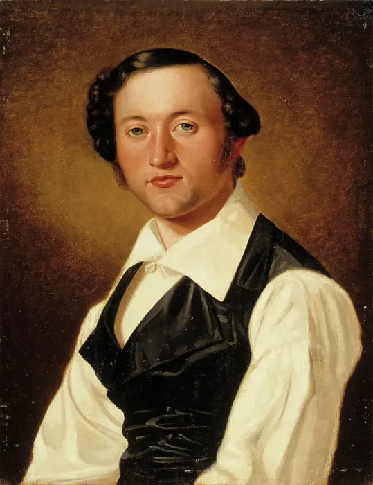 Framed Print : Portrait of Johan Knutson, 1840. Creator: Nils Jakob Blommer Framed Print : Portrait of Johan Knutson, 1840. Creator: Nils Jakob Blommer