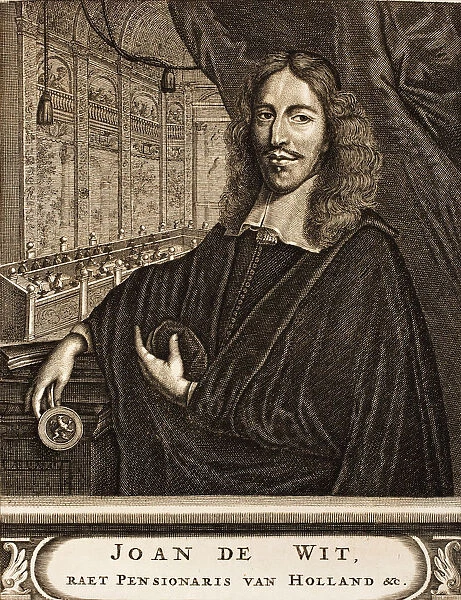 Portrait of Johan de Witt (1625-1672) (From: Schauplatz des Krieges), 1675. Creator: Anonymous