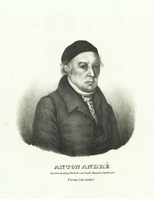Framed Print : Portrait of Johann Anton Andre (1775-1842), 1822 Framed Print : Portrait of Johann Anton Andre (1775-1842), 1822