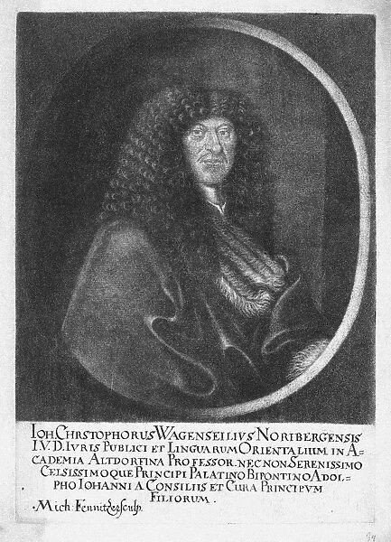 Portrait of Johann Christoph Wagenseil (1633-1705), End of 17th cen Artist: Fenitzer (Fennitzer), Georg (1646-1722)