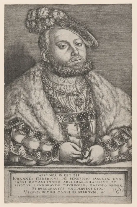 Framed Print : Portrait of Johann Friedrich the Magnanimous, Elector of Saxony, 1543 Framed Print : Portrait of Johann Friedrich the Magnanimous, Elector of Saxony, 1543