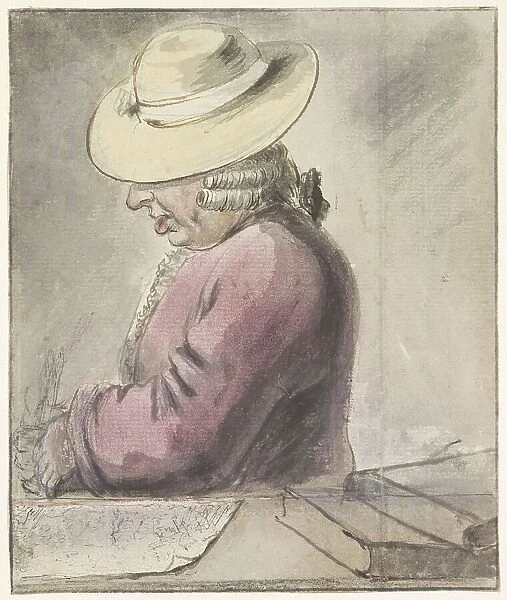 Portrait of Johann Goll van Franckenstein, with hat, facing left, 1783. Creator: Louis Bernard Coclers