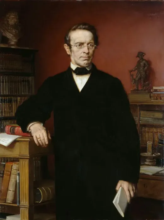 Framed Print : Portrait of Johann Gustav Droysen (1808-1884), 1885. Creator: Bendemann, Eduard (1811-1889) Framed Print : Portrait of Johann Gustav Droysen (1808-1884), 1885. Creator: Bendemann, Eduard (1811-1889)