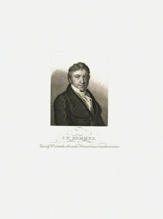 Framed Print : Portrait of Johann Nepomuk Hummel (1778-1837), c. 1830 Framed Print : Portrait of Johann Nepomuk Hummel (1778-1837), c. 1830