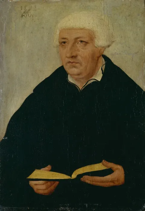 Framed Print : Portrait of Johannes Bugenhagen (1485-1558). Artist: Cranach, Lucas, the Elder (1472-1553) Framed Print : Portrait of Johannes Bugenhagen (1485-1558). Artist: Cranach, Lucas, the Elder (1472-1553)