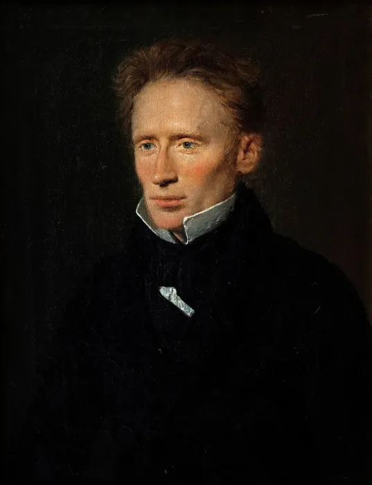 Framed Print : Portrait of Johannes Dam Hage (1800-1837), editor of Faedrelandet (The Fatherland), 1837. Creator: Christian Albrecht Jensen