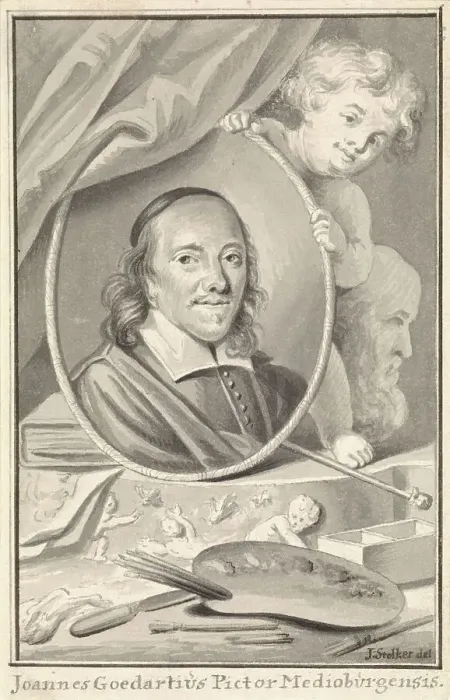 Framed Print : Portrait of Johannes Goedaert, 1734-1785. Creator: Jan Stolker Framed Print : Portrait of Johannes Goedaert, 1734-1785. Creator: Jan Stolker