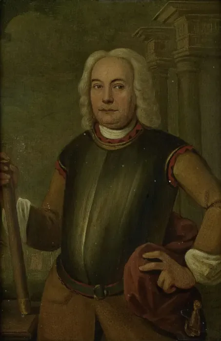 Framed Print : Portrait of Johannes Thedens, Governor-General of the Dutch East India Company, 1742. Creator: Jacobus Oliphant Framed Print : Portrait of Johannes Thedens, Governor-General of the Dutch East India Company, 1742. Creator: Jacobus Oliphant