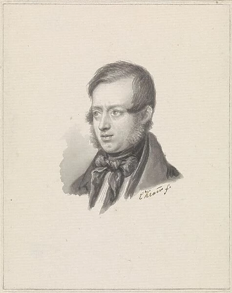 Portrait of Johannes Warnardus Bilders, 1841. Creator: Christiaen Kramm