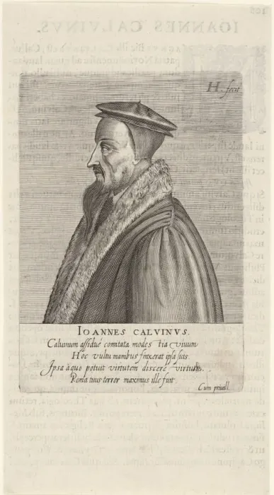 Framed Print : Portrait of John Calvin (1509-1564), 1599 Framed Print : Portrait of John Calvin (1509-1564), 1599