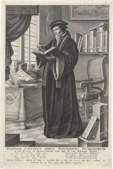 Framed Print : Portrait of John Calvin (1509-1564), Mid of 17th cen Framed Print : Portrait of John Calvin (1509-1564), Mid of 17th cen