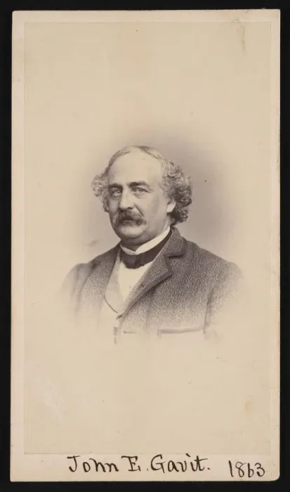 Framed Print : Portrait of John E. Gavit (1817-1874), 1863. Creator: Unknown Framed Print : Portrait of John E. Gavit (1817-1874), 1863. Creator: Unknown