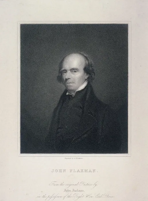 Framed Print : Portrait of John Flaxman, c1800. Artist: Richard Woodman Framed Print : Portrait of John Flaxman, c1800. Artist: Richard Woodman