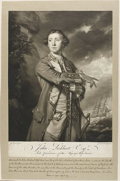 Portrait of John Lockhart, Esquire, c. 1770. Creator: James McArdell