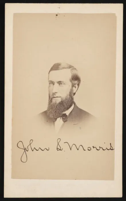 Framed Print : Portrait of John S. Morris, Circa 1870s. Creator: Purdy & Frear Framed Print : Portrait of John S. Morris, Circa 1870s. Creator: Purdy & Frear