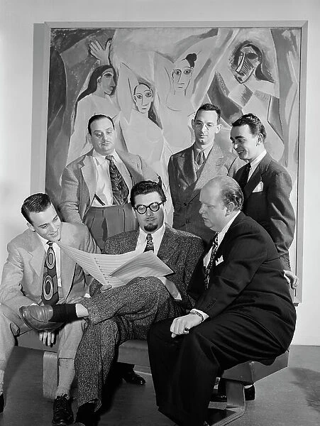 Portrait of Johnny Richards, Eddie Sauter, Ralph Burns, Neal...Museum of Modern Art, N.Y. 1947. Creator: William Paul Gottlieb
