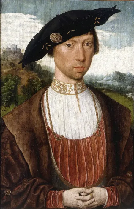 Framed Print : Portrait of Joost van Bronkhorst. Artist: Mostaert, Jan (1472 / 73-1555 / 56) Framed Print : Portrait of Joost van Bronkhorst. Artist: Mostaert, Jan (1472 / 73-1555 / 56)