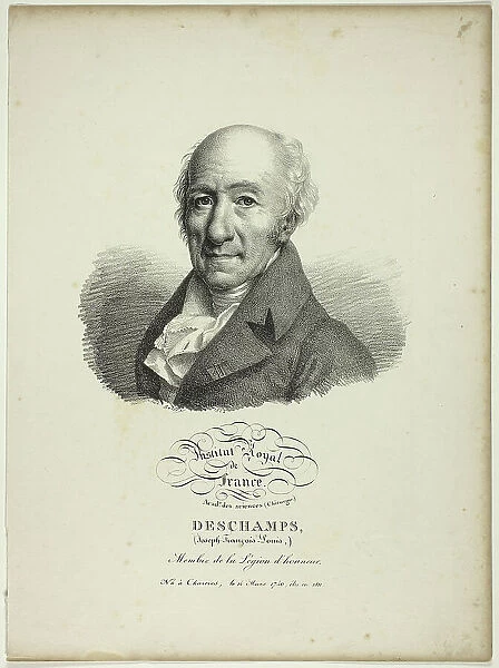 Portrait of Joseph-François-Louis Deschamps, 1822. Creator: Julien Leopold Boilly