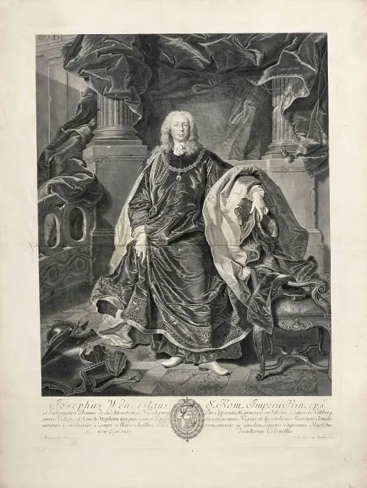 Framed Print : Portrait of Joseph Wenzel I, Prince of Liechtenstein (1696-1771), 1767. Creator: Pazzi; Pietro Antonio (1706-1770) Framed Print : Portrait of Joseph Wenzel I, Prince of Liechtenstein (1696-1771), 1767. Creator: Pazzi; Pietro Antonio (1706-1770)